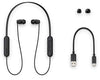 Sony WI-C200 Wireless Headphones with 15 Hrs Battery Life, Quick Charge, Magnetic Earbuds for Tangle Free Carrying, BT ver 5.0,Work from home, In-Ear Bluetooth Headset with mic for phone calls (Black)