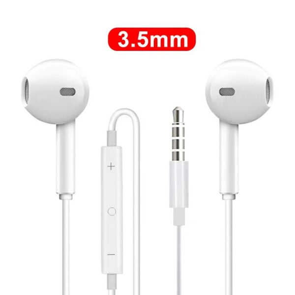 OPPO Wired Earphone Headset (White, In-Ear) with Microphone | 3.5mm Wired Earphones | Hi-Fi Stereo Sound | Deep Bass | Handsfree for Calls | Compatible with Android Devices