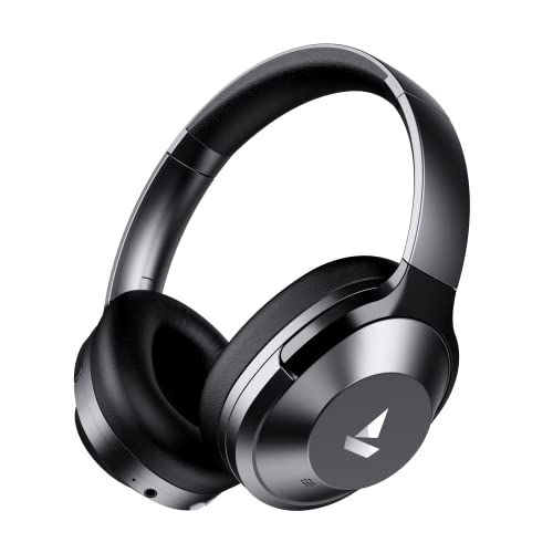 boAt NIRVANAA 751ANC Hybrid Active Noise Cancelling Bluetooth Wireless Over Ear Headphones With Mic, with Up to 65H Playtime,ASAP Charge, Ambient Sound Mode, Immersive Sound,Carry Pouch(Gunmetal Grey)