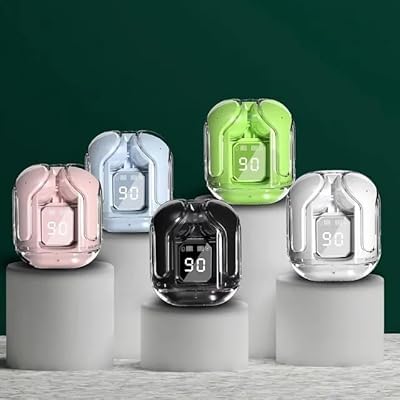 ltrapods Max True Wireless Earbuds | Deep Bass Sound | Bluetooth 5.3 | ENC HD Calling | Sporty Design | Touch Control | USB-C Fast Charging | TWS Earbuds Transparent Case