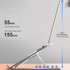 Portable Laptop Stand, Aluminum Adjustable Eye-Level Ergonomic Height Compatible for MacBook Notebook Computer PC iPad Tablet, Ultra-Thin Light Weight Desktop Notebook Holder Riser I Silver- Pack Of 1 |