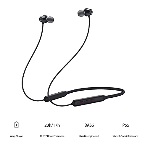 Oneplus Bullets Wireless Z Bass Edition Bluetooth in Ear Earphones with mic (Black)