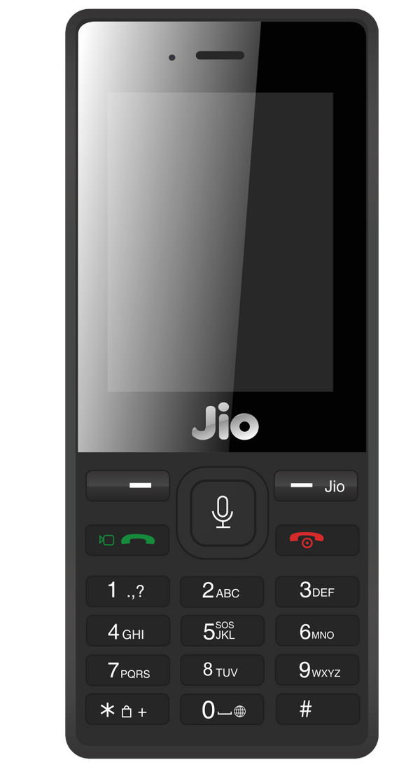 Jio Keypad Feature Phone with 2.4 Inch Display 2000mAh Battery 4G VoLTE Support FM Radio & Charger Included