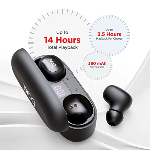 boAt Airdopes 121v2 True Wireless Earbuds with Upto 14 Hours Playback, Lightweight Earbuds, 8MM Drivers, LED Indicators and Multifunction Controls(Active Black)