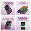 Boat EnergyShroom PB331 (Magsafe) 10000mAh Magnetic Wireless Powerbank, 15W Wireless & 22.5W Wired Charging for (iPhone 16, 15, 14, 13 & 12, Android & Other Qi Enabled Devices) (Purple)