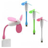 Mini USB Fan Flexible fan For Laptop PC High Quality Portable Fan For Summer Cooling Computer Creative USB Gadget Multi Color USB Fan(Set of 4 Pcs)