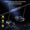 pTron Pride Lite HBE (High Bass Earphones) in-Ear Wired Headphones with in-line Mic, 10mm Powerful Driver for Stereo Audio, Noise Cancelling Headset with 1.2m Tangle-Free Cable & 3.5mm Aux (Grey)