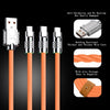 120W 3A Super Fast Charger - 3-in-1 Zinc Alloy Charger Cable with Type C, Liquid Silicone, and Micro USB - Ultimate Charging Solution
