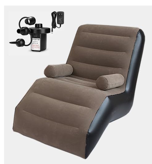 Inflatable Lazy Sofa Chair with Household air Pump | Foldable Lounge Chair with Armrests for Living Room | with Air Pump, Foldable Lounge Chair| Automatic Manual Pump| for Living Room Home |
