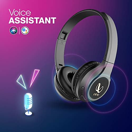 Infinity (JBL) Glide 510, 72 Hrs Playtime with Quick Charge, Wireless On Ear Headphone with Mic, Deep Bass, Dual Equalizer, Bluetooth 5.0 with Voice Assistant Support (Black)