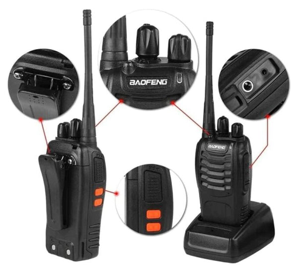 Walkie Talkie for Kids Light Weight with Rechargeable Battery - 2 Way Radio Fun and - Set of 2 - Black Playtime Adventure for Kids and All Ages