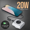 Portronics Moji 10K Smallest Wireless 10000Mah Fast Charging Power Bank with Detachable USB Type-C Cable, Strong Magnet, 20W Wired Output, for iPhone 12 & Above, Android & All Qi Enabled Devices