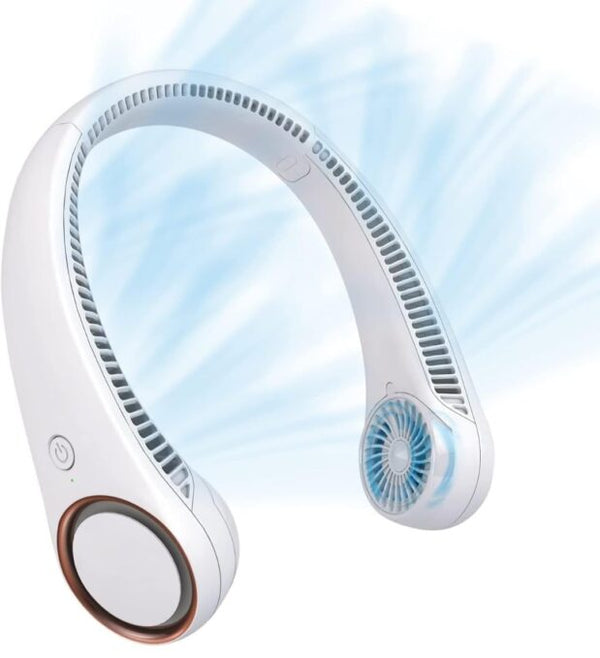 Hanging Neck Fan - 3 Adjustable Gears - Power Button & Fan Speed Selection | Type C USB Port Input | Dual Motor Hands-Free Cooling
