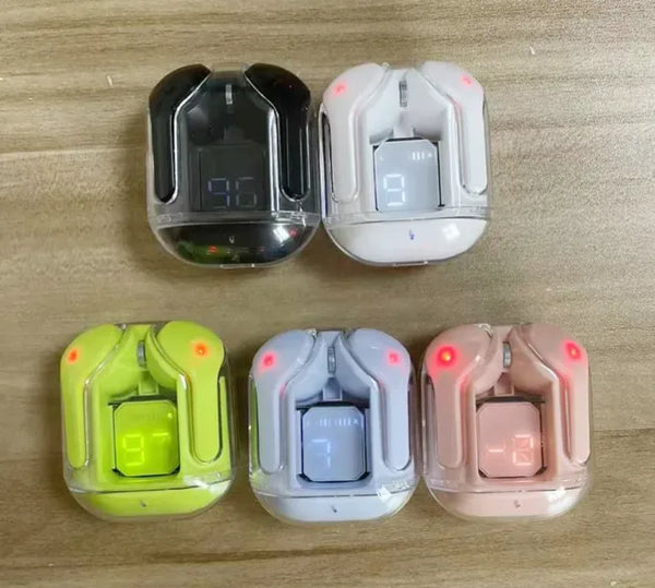 ltrapods Max True Wireless Earbuds | Deep Bass Sound | Bluetooth 5.3 | ENC HD Calling | Sporty Design | Touch Control | USB-C Fast Charging | TWS Earbuds Transparent Case