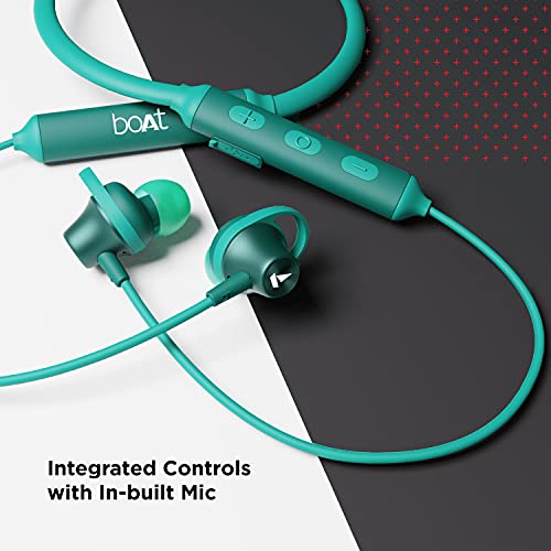 boAt Rockerz 245v2 in Ear Bluetooth Neckband with Upto 8 Hours Playback, 12mm Drivers, IPX5, Magnetic Eartips, Integrated Controls and Lightweight Design(Teal Green)