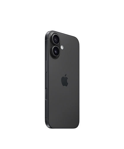 Apple iPhone 16 Black angled rear view
