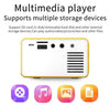 Mini Projector With Hdmi Cable,50 Lumens,Compact And Portable,Yellow