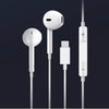 For iPhone 15 to 17 Series Type-C HandsFree Earphone Wired with Microphone & Noise Cancelling in-Ear Headset Earbuds for iPhone 15 / 16 / 17 - Plus/ Pro/ Pro Max Only- [White]