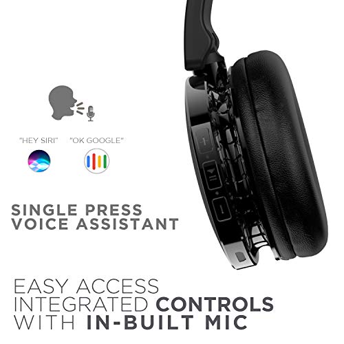 boAt Rockerz 370 Bluetooth Wireless On Ear Headphone with Mic (Buoyant Black)