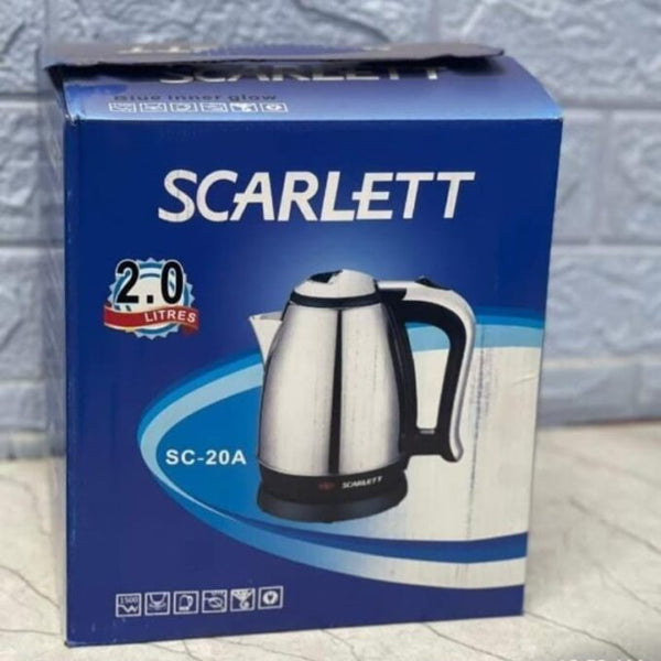 Scarlett Electric Kettle 2 Liter Multipurpose Large Size Tea Coffee Maker Water Boiler with Handle
