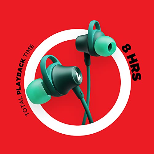 boAt Rockerz 245v2 in Ear Bluetooth Neckband with Upto 8 Hours Playback, 12mm Drivers, IPX5, Magnetic Eartips, Integrated Controls and Lightweight Design(Teal Green)