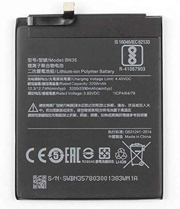 Original Compatible Battery For Xiaomi Mi Redmi 5/ Mi 5 / BN35 3300mAh Genuine Mobile Battery