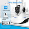 Upgraded V380 Pro HD Smart WiFi Wireless Double Antenna IP CCTV Security Camera with 2 Way Audio, Night Vision (White)