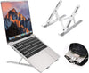 Portable Laptop Stand, Aluminum Adjustable Eye-Level Ergonomic Height Compatible for MacBook Notebook Computer PC iPad Tablet, Ultra-Thin Light Weight Desktop Notebook Holder Riser I Silver- Pack Of 1 |