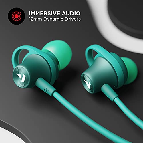 boAt Rockerz 245v2 in Ear Bluetooth Neckband with Upto 8 Hours Playback, 12mm Drivers, IPX5, Magnetic Eartips, Integrated Controls and Lightweight Design(Teal Green)