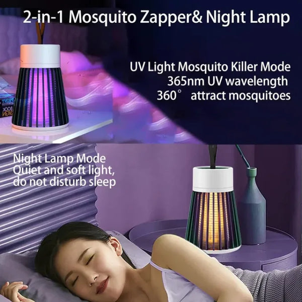 Mosquito Catcher / Killing Machine for Home - Electric Shock Insect Trap Lamp - Photon F Catcher & LED Fly Zapper - Hunter Mosquito Killer Lamp for Indoor & Outdoor Use - Electronic Safeway Mosquitoes Killer
