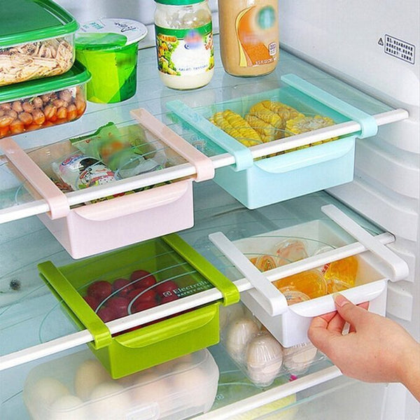 Multifunction Kitchen Refrigerator Storage Rack Fridge Freezer Shelf Holder Pull-out Drawer