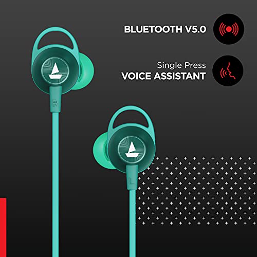 boAt Rockerz 245v2 in Ear Bluetooth Neckband with Upto 8 Hours Playback, 12mm Drivers, IPX5, Magnetic Eartips, Integrated Controls and Lightweight Design(Teal Green)