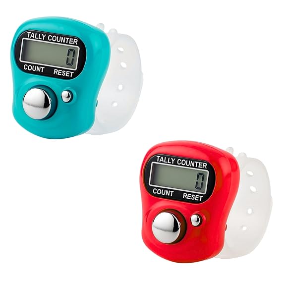 Naam Jap Counter | Mini Digital Tally Counter Finger Ring | Electronic Chanting Count Machine for Mantra Jap, Meditation, Prayer & Cricket Umpire | Digital Counting Device (Color May Vary)