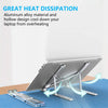 Portable Laptop Stand, Aluminum Adjustable Eye-Level Ergonomic Height Compatible for MacBook Notebook Computer PC iPad Tablet, Ultra-Thin Light Weight Desktop Notebook Holder Riser I Silver- Pack Of 1 |