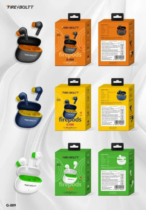Black G-009 air pods earbuds, 5 Hours, Mobile