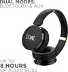 boAt Rockerz 370 Bluetooth Headset(Buoyant Black, On the Ear)