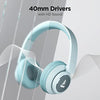boAt Rockerz 450 On Ear Bluetooth Headphones with Upto 15 Hours Playback, 40MM Drivers, Padded Ear Cushions and Dual Modes(Aqua Blue)