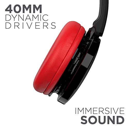 boAt Rockerz 370 Bluetooth Wireless On Ear Headphone with Mic (Fiery Red)