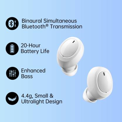 OPPO Enco W11 Bluetooth Headset(White, True Wireless)