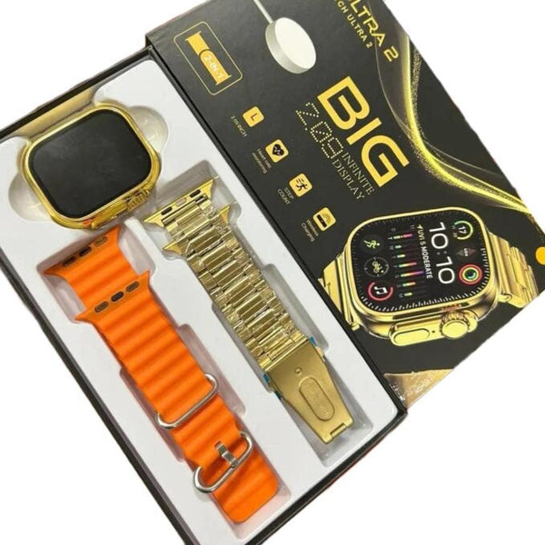 S9 Ultra 2 Smart Watch Big 2.09 Infinity Display Wireless Charging Bluetooth Calling Double Strap