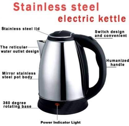 Scarlett Electric Kettle 2 Liter Multipurpose Large Size Tea Coffee Maker Water Boiler with Handle
