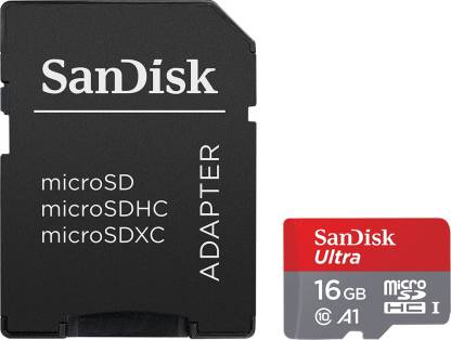 SanDisk Ultra 16GB Micro SD HC Class 10 98 MB/s Memory Card [ Free AKG Head Phone ]