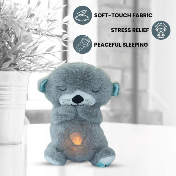 Baby Sound Light Bear Soothe Breathing, Sensory Details Music Lights Rhythmic Breathing Motion Musical for Children to Relax and Sleep Baby Toy Plush Best Gift for Kids