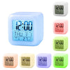 7 Colour Changing LED Digital Alarm Clock Table Watch with Date Time Temperature for Office Bedroom Multicolor
