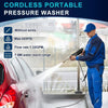 Cordless Portable Pressure Washer Gun 48V 12000mah High Pressure Water Gun Wireless High Pressure Washer Water Spray Gun for Car Wash Bike Washing Cleaning (Electric car wash Gun 2 Battery 2)