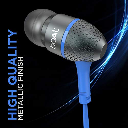 boAt Bassheads 225 in Ear Wired Earphones with Mic(Blue)