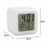 7 Colour Changing LED Digital Alarm Clock Table Watch with Date Time Temperature for Office Bedroom Multicolor