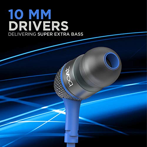 boAt Bassheads 225 in Ear Wired Earphones with Mic(Blue)