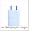 White Mi 27W SonicCharge Superfast charger With C Type Data Cable