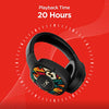 boAt Rockerz 550 Over Ear Bluetooth Headphones with Upto 20 Hours Playback, 50MM Drivers, Soft Padded Ear Cushions and Physical Noise Isolation(Black Symphony)